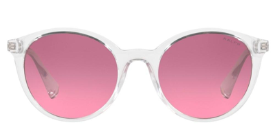 Shop Ralph By Ralph Lauren Eyewear Round Frame Sunglasses In Transparent