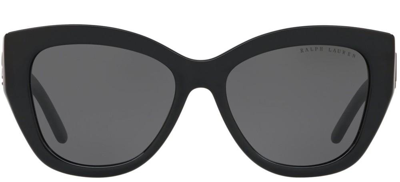 Shop Ralph Lauren Eyewear Cat Eye Frame Sunglasses In Black