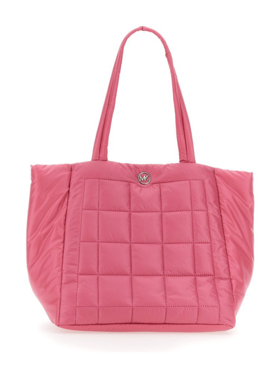 Shop Michael Michael Kors Lilah Large Quilted Tote Bag In Pink