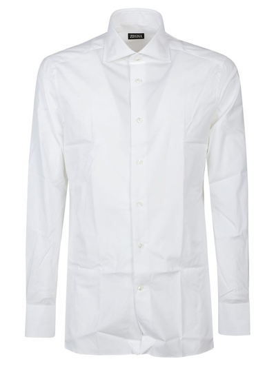 Shop Z Zegna Buttoned Long In White