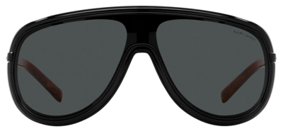 Shop Ralph Lauren Eyewear Pilot Frame Sunglasses In Black