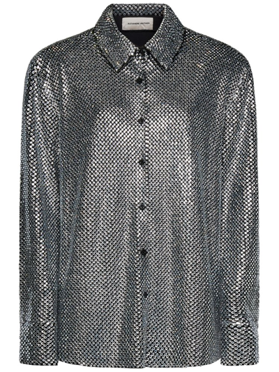 Shop Alexandre Vauthier Buttoned Long In Silver