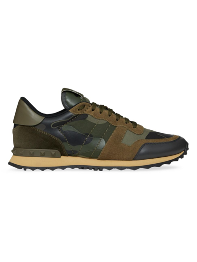 Valentino Garavani Garavani Rockrunner Camouflage Sneakers In Military  Green/khaki | ModeSens