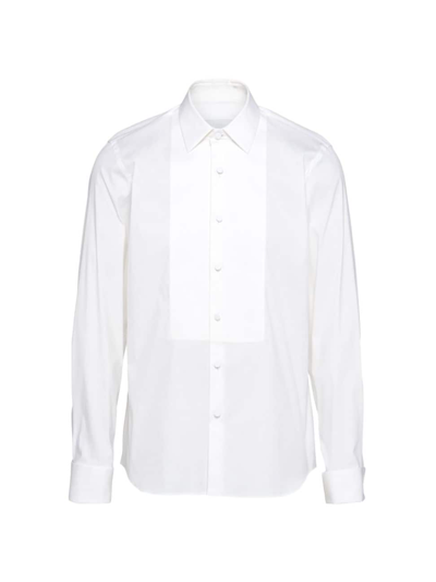 Shop Prada Men's Stretch Cotton Shirt In White