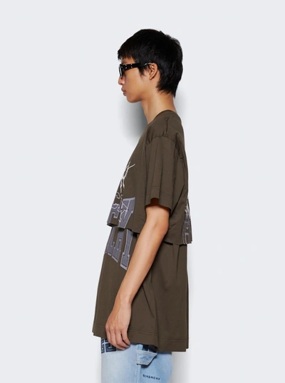 Shop Givenchy Layered T-shirt In Brown