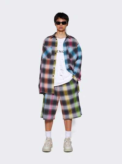 Shop Givenchy Oversized Shirt With Chest Pockets In Multicolor