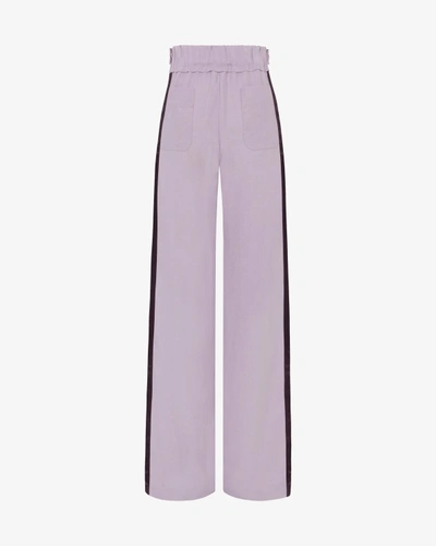 Shop Serena Bute Satin Boyfriend Trouser - Soft Lilac In Purple