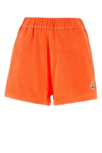 Shop Moncler Shorts In Orange