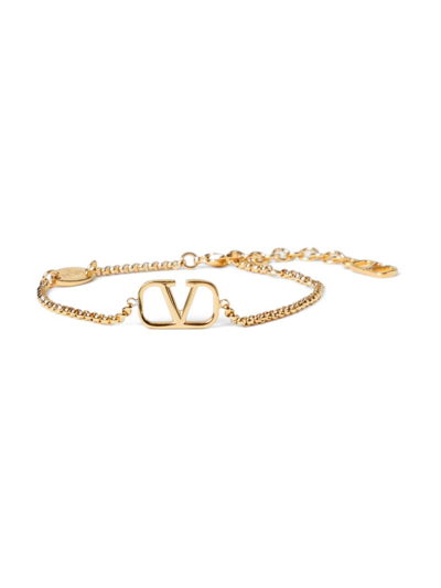 Shop Valentino Women's Vlogo Signature Metal Bracelet In Gold
