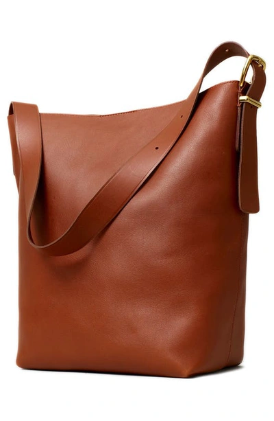 Shop Madewell The Essential Bucket Tote In Warm Cinnamon