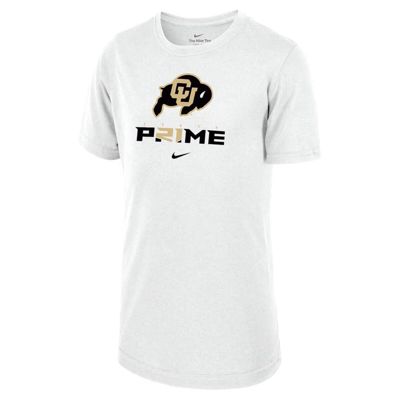 Shop Nike Youth  White Colorado Buffaloes Coach Prime Legend Performance T-shirt