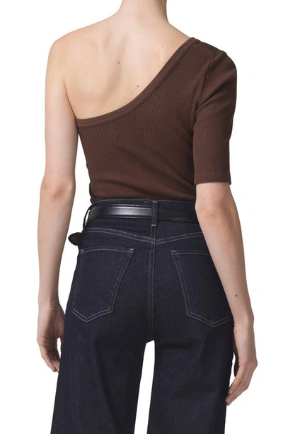 Shop Citizens Of Humanity Savannah One-shoulder Top In Bronze