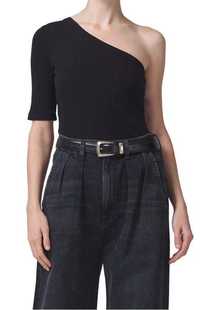 Shop Citizens Of Humanity Savannah One-shoulder Top In Black