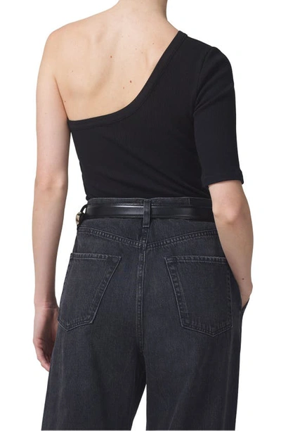 Shop Citizens Of Humanity Savannah One-shoulder Top In Black