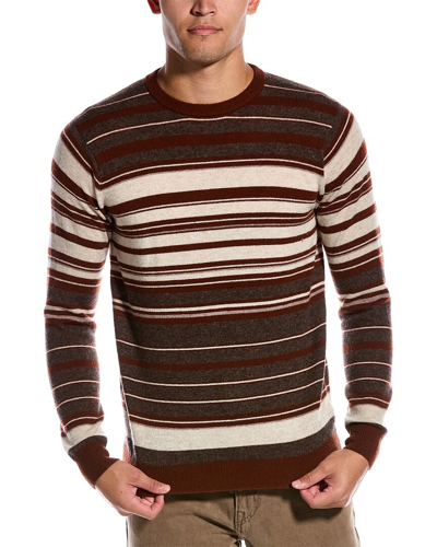 Shop Scott & Scott London Wool & Cashmere-blend Crewneck Sweater In Red