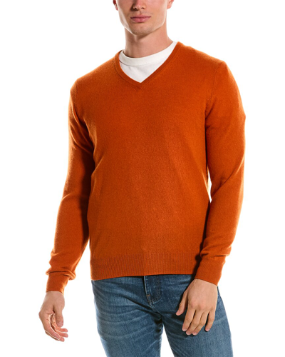 Shop Phenix Cashmere V-neck Sweater In Orange