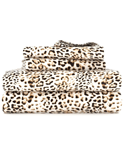 Rebecca Minkoff 250 Thread Count Percale Abstract Leopard Sheet Set
