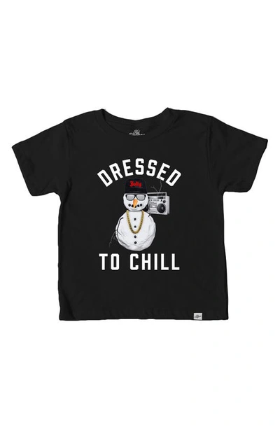 Shop Kid Dangerous Kids' Chill Cotton Graphic T-shirt In Black