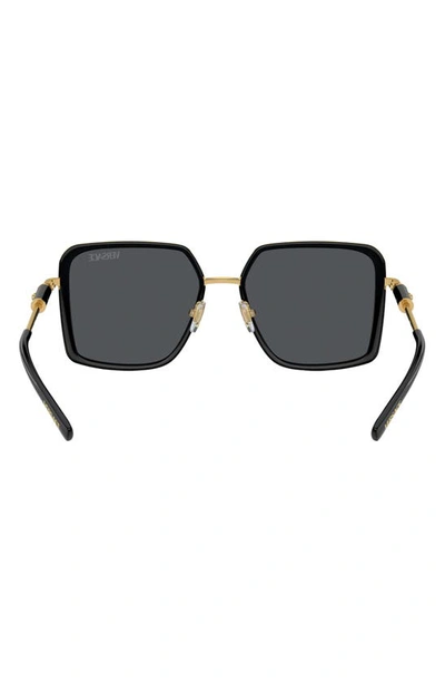 Shop Versace 56mm Square Sunglasses In Black