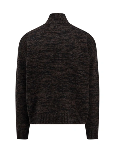 Shop Etudes Studio Merino Wool Sweater With Embroidery In Black