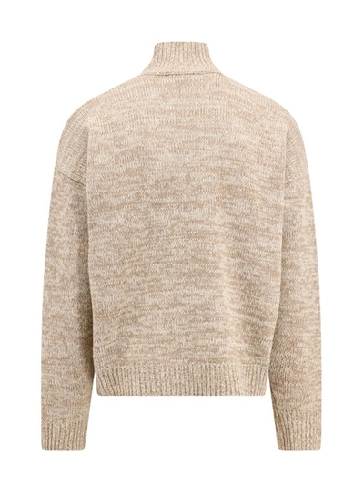 Shop Etudes Studio Merino Wool Sweater With Embroidery In Brown