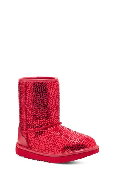 Shop Ugg (r) Kids' Classic Ii Gel Heart Boot In Red