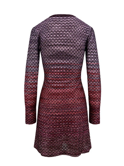 Shop Missoni Viscose Dress With All-over Sequins In Multicolor