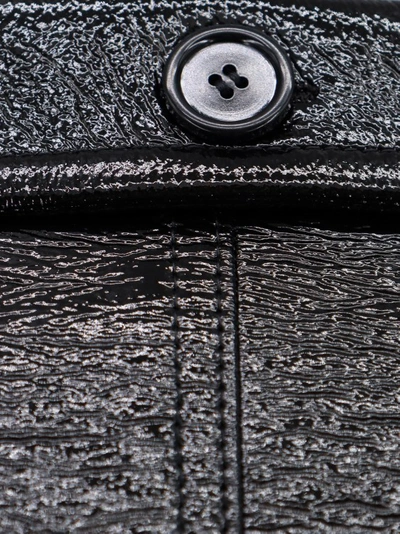 Shop Courrèges Vinyl Jacket With Logo Patch In Black