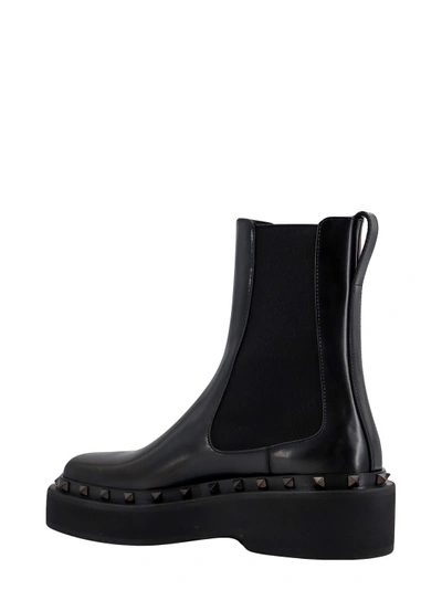 Shop Valentino Patent Leather Ankle Boots In Black
