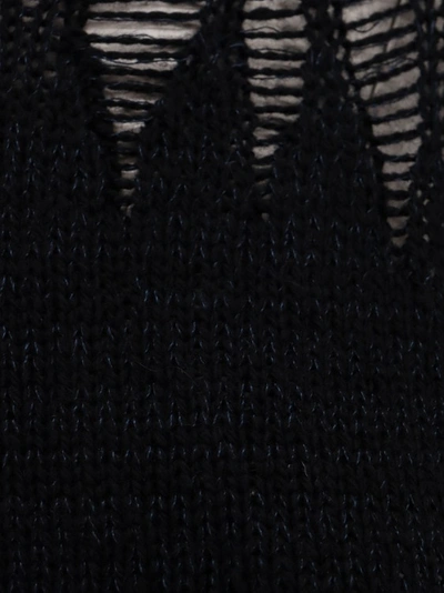 Shop Chloé Wool And Silk Sweater With Mesh Effect In Black