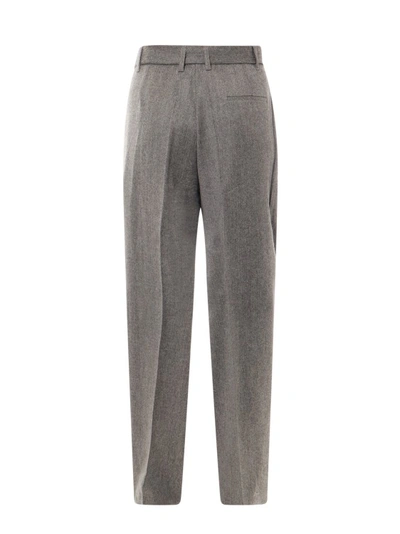 Shop Etudes Studio Wool Blend Trouser With Removable Belt At Waist In Grey