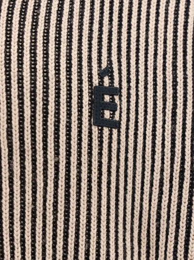 Shop Etudes Studio Organic Cotton Trouser With Striped Motif In Black