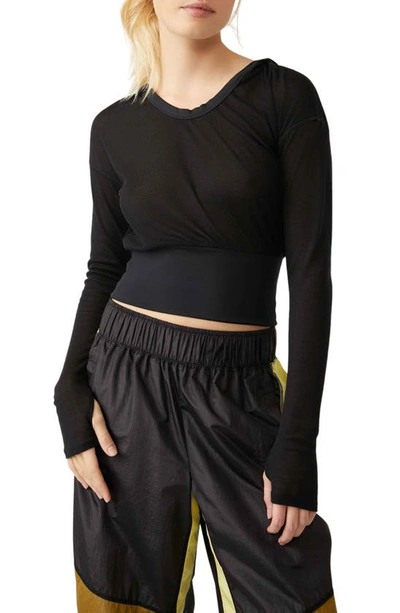 Shop Fp Movement Love High Cutout Layer Top In Black