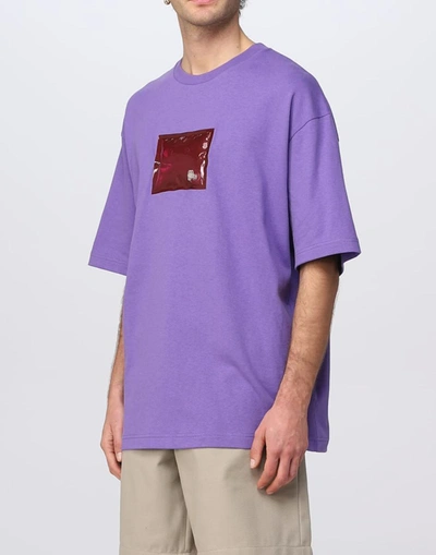 Shop Acne Studios Exford Inflate Logo T-shirt In Purple