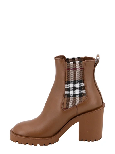 Shop Burberry Ankle Boots In Brown