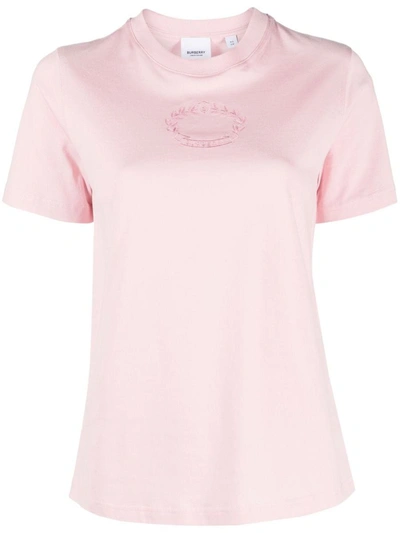 Shop Burberry T-shirts And Polos In Pink