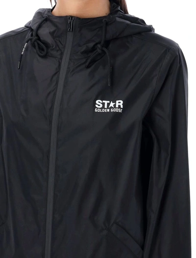 Shop Golden Goose Star/ W's Windbreaker Daris W/ Big Star/ In Black/white