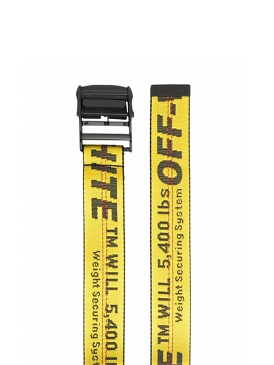 Shop Off-white Mini Industrial Tape Belt In Yellow