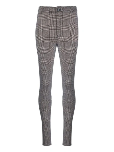 Shop Saint Laurent Check-patterned Skinny Trousers In Multiple Colors