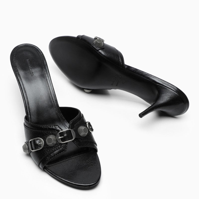 Shop Balenciaga Black Cagole Heel Sandals Women