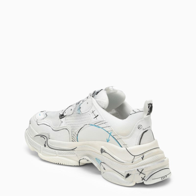Shop Balenciaga White Triple S Sneakers With Sketches Men