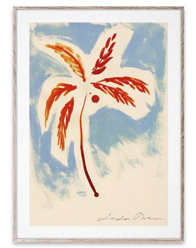 Shop Paper Collective Stormy Palm - 30x40 Painting Or Print Beige Size - Paper