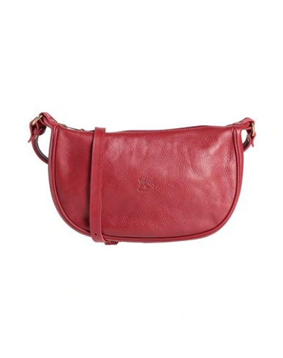 Shop Il Bisonte Woman Cross-body Bag Brick Red Size - Cowhide