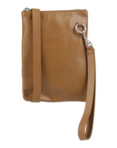 Shop Jil Sander Woman Cross-body Bag Khaki Size - Calfskin In Beige