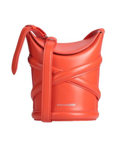 Shop Alexander Mcqueen Woman Cross-body Bag Orange Size - Soft Leather