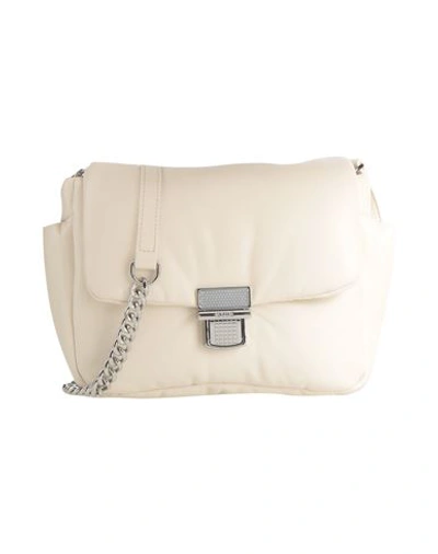 Shop Msgm Woman Cross-body Bag Ivory Size - Soft Leather In White