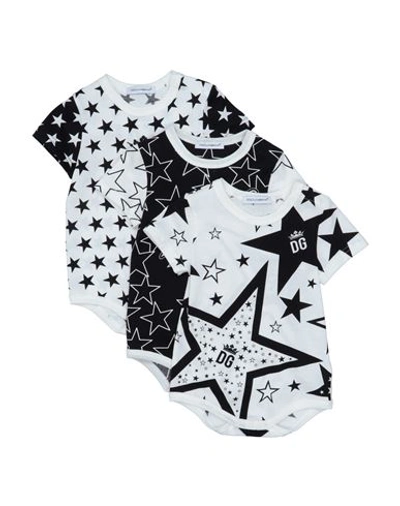 Shop Dolce & Gabbana Newborn Boy Baby Accessories Set White Size 3 Cotton