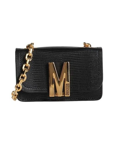 Shop Moschino Woman Cross-body Bag Black Size - Soft Leather