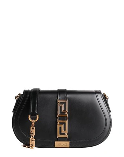 Shop Versace Woman Cross-body Bag Black Size - Calfskin