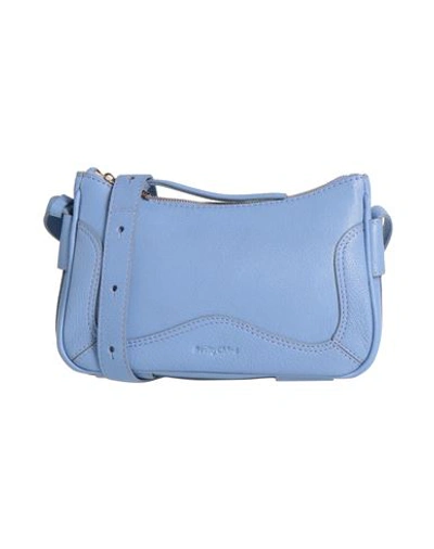 Shop See By Chloé Woman Cross-body Bag Azure Size - Goat Skin In Blue